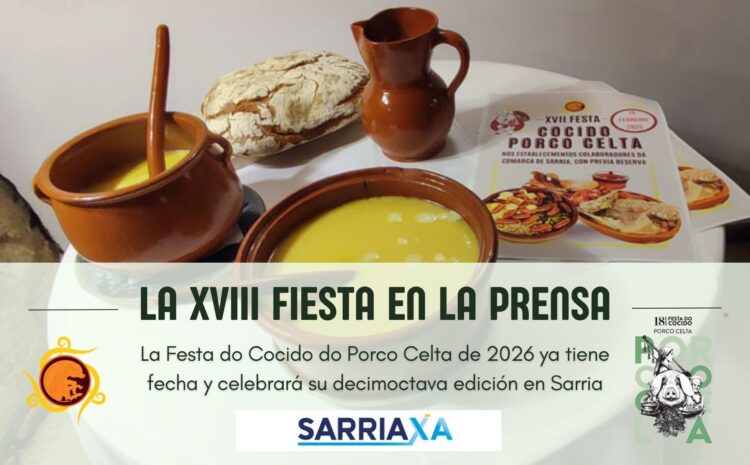  ¡Sarria se va de fiesta! La mayoría de edad del Cocido do Porco Celta ya tiene fecha 🐷🍷