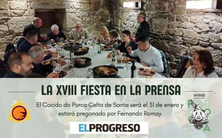 Un pregón «de altura» para la mayoría de edad del Cocido do Porco Celta de Sarria 🐷